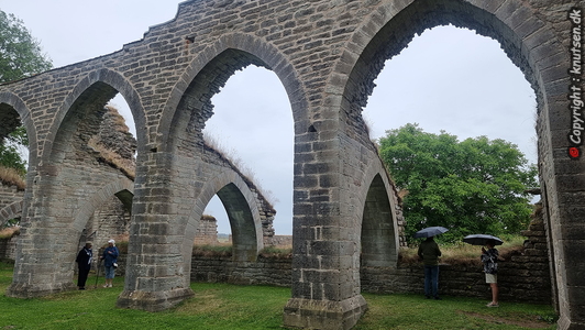 Alvastra klosterruin, cistercienserkloster nær Vättern-søen i Östergötland, Sverige.