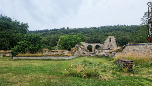 Alvastra klosterruin, cistercienserkloster nær Vättern-søen i Östergötland, Sverige.