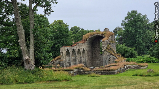 Alvastra klosterruin, cistercienserkloster nær Vättern-søen i Östergötland, Sverige.